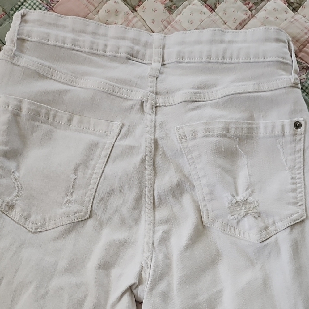 INC International Concepts- Distressed High-Rise Crop Jeans- Size 2 - Picture 8 of 9